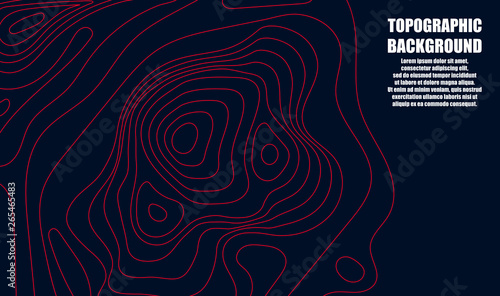 Map line of topography. Vector abstract topographic map concept with space for your copy