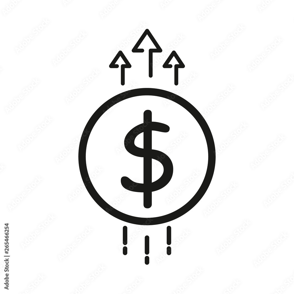 Financial growth icon isolated on white background. Financial growth icon isolated on white background.