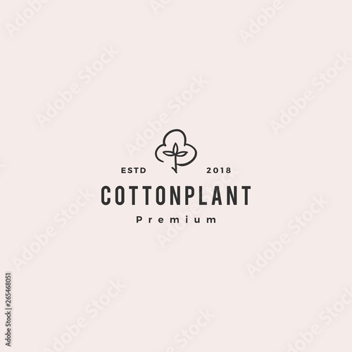 cotton logo vector icon illustration download