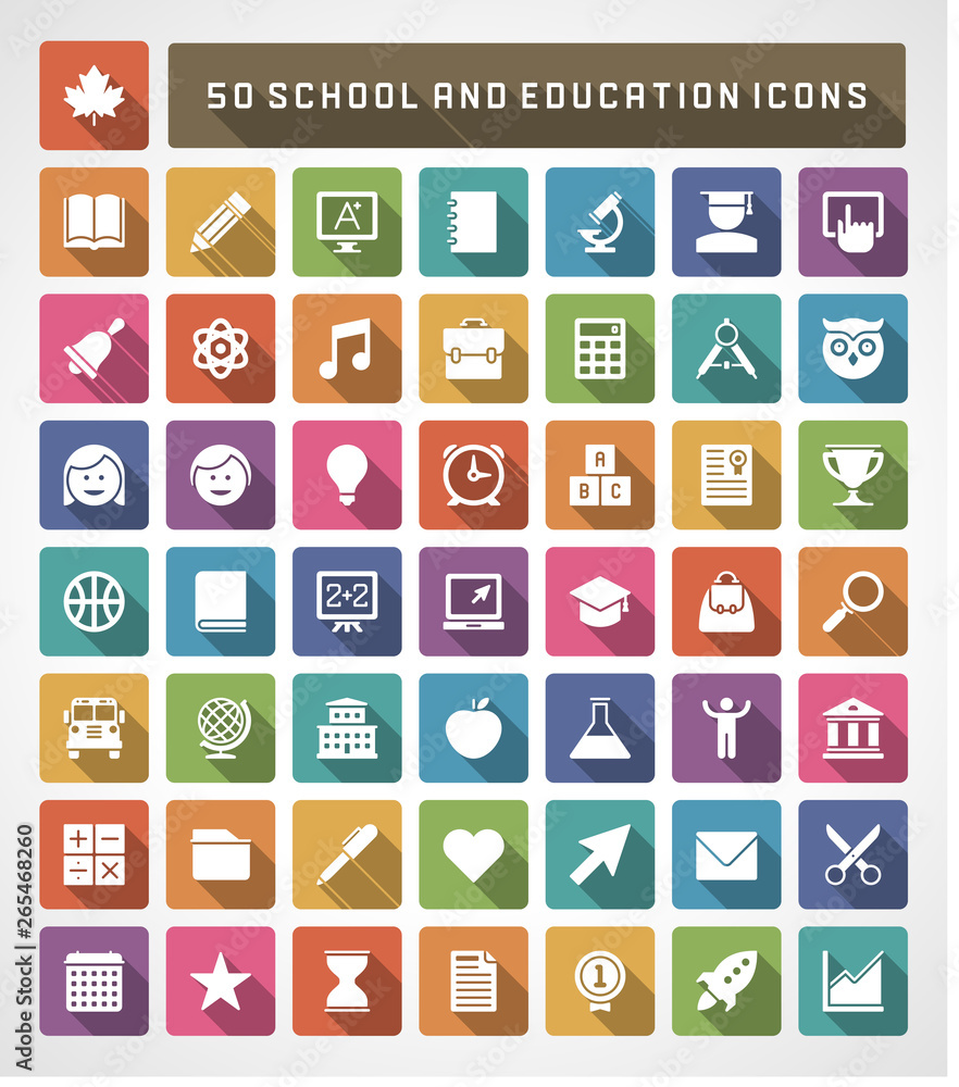 School and education icons set for website banner and advertising design vector illustration School and education icons set for website banner and advertising design vector illustration