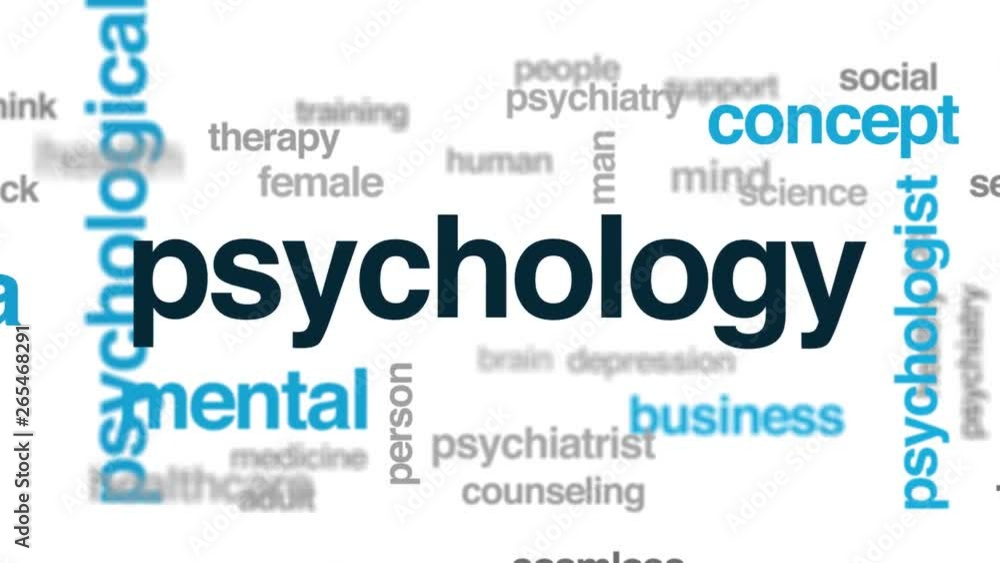 Psychology animated word cloud. Kinetic typography. Psychology animated word cloud. Kinetic typography.