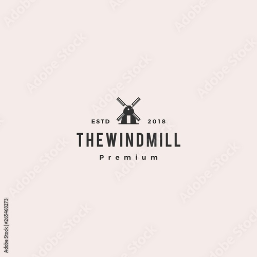 windmill logo vector icon illustration