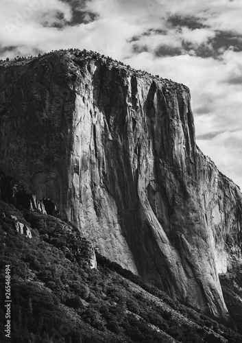 El Capitan in Yosemite national park, California, USA in black and white