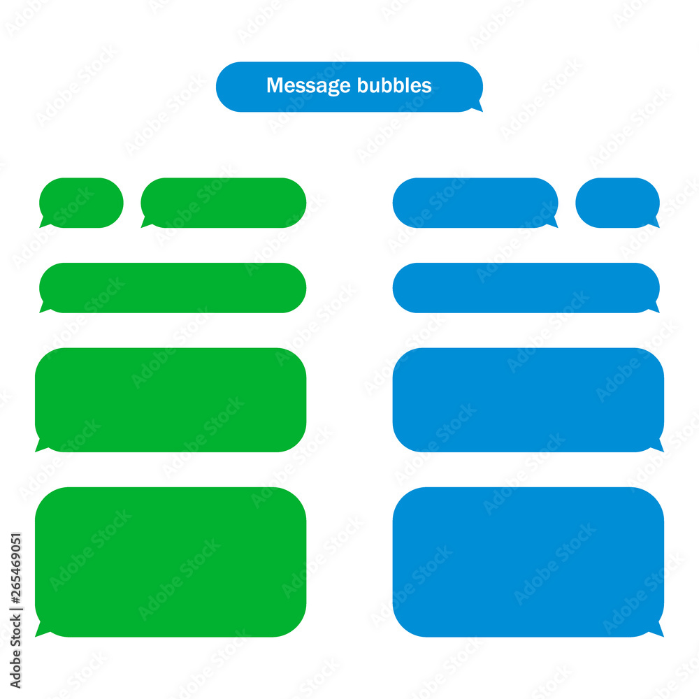 Short Message Service Bubbles. Vector phone chat bubbles Short Message Service Bubbles. Vector phone chat bubbles