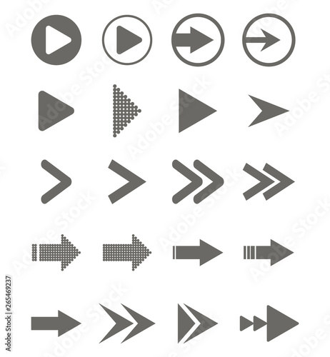Arrows vector collection isolation on white background - Vector