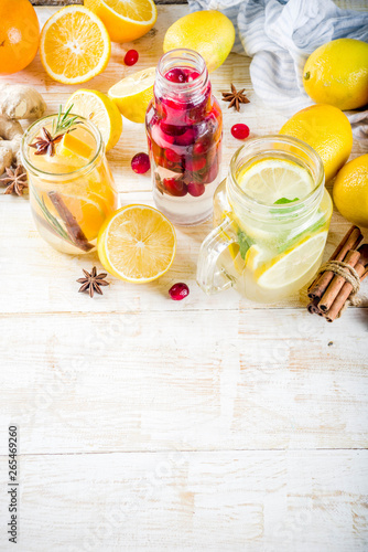 Fall and winter refreshing infused water