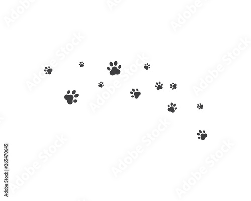 Paw background template vector
