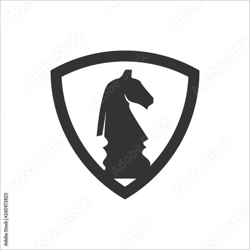 CHESS KNIGHT HORSE LOGO ILLUSTRATION 