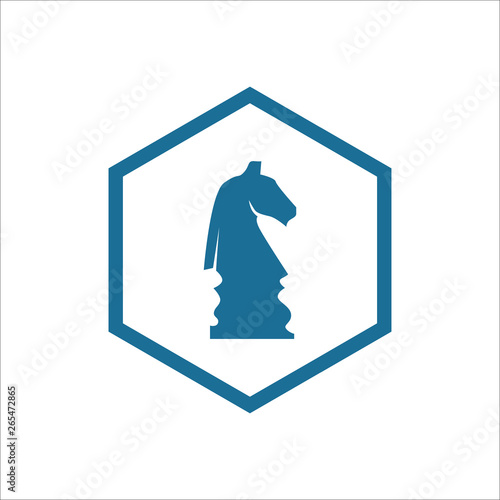 CHESS KNIGHT HORSE LOGO ILLUSTRATION 