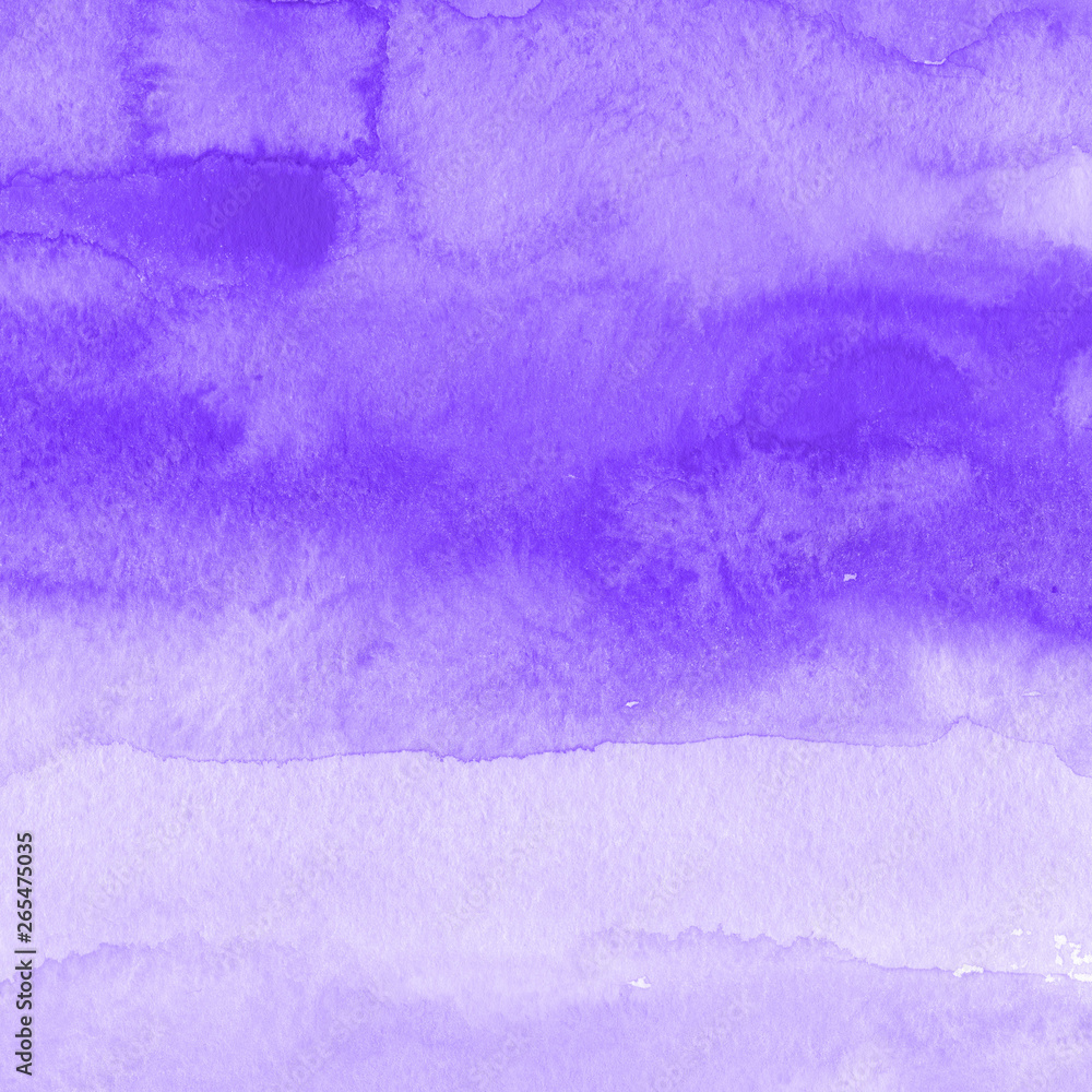 Obraz premium Violet ink and watercolor textures on white paper background. Paint leaks and ombre effects. Hand painted abstract image.