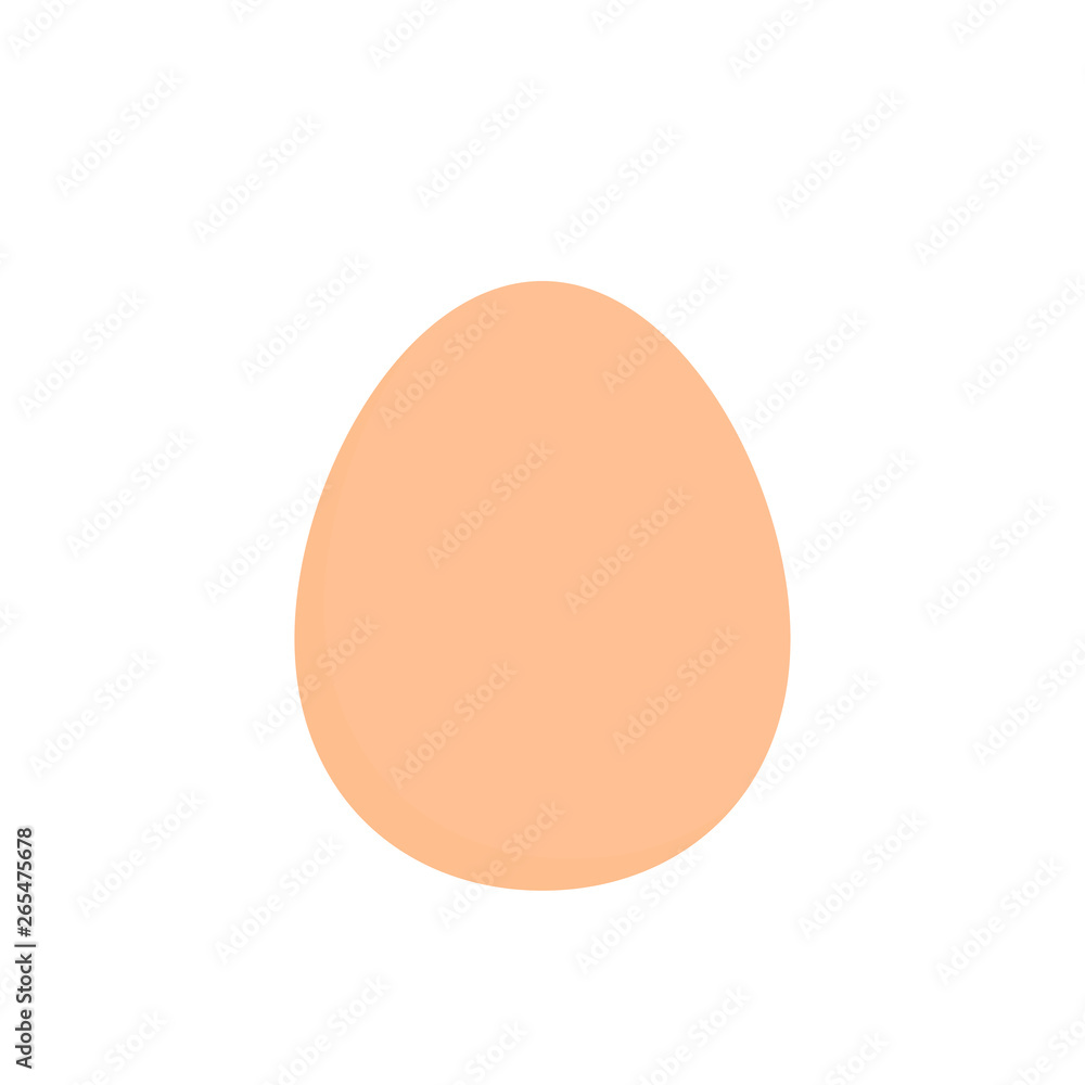 Egg icon vector illustration in flat style isolated on white background Egg icon vector illustration in flat style isolated on white background