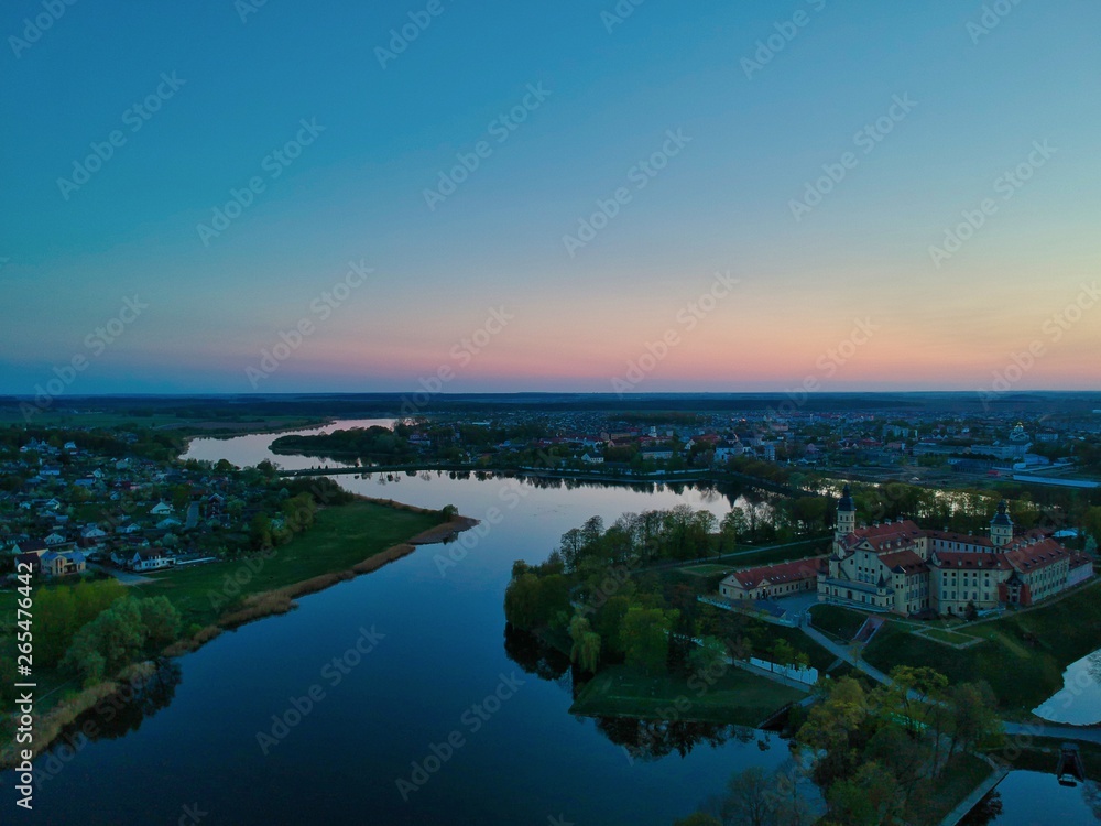Aerial view of Nesvizh in Minsk region of Belarus Aerial view of Nesvizh in Minsk region of Belarus