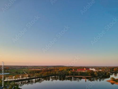 Sunset over the lake in Nesvizh in Minsk Region of Belarus © Egor Kunovsky