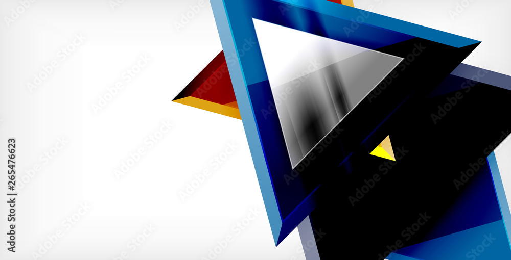 Dynamic triangle composition abstract background Dynamic triangle composition abstract background