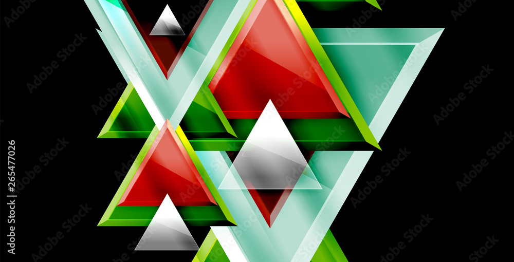 Dynamic triangle composition abstract background Dynamic triangle composition abstract background