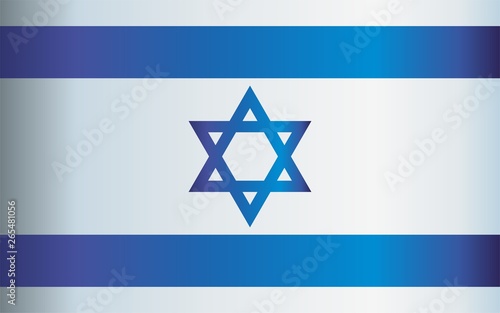 Flag of Israel, the State of Israel, a template for congratulations, design awards, an official document with the flag of Israel. Bright, colorful vector illustration