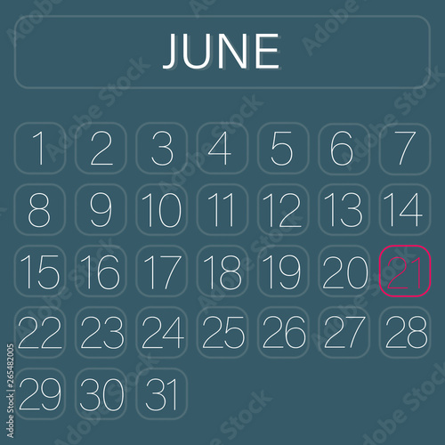 Wallpaper Mural Calender Page June 21 Torontodigital.ca