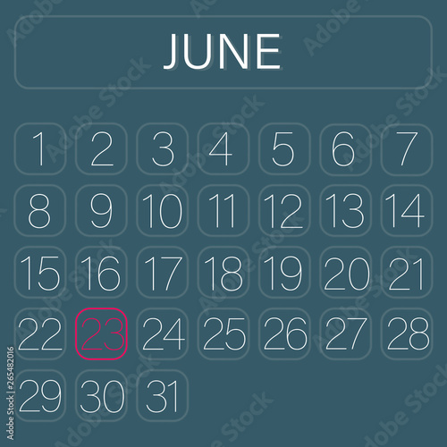 Wallpaper Mural Calender Page June 23 Torontodigital.ca