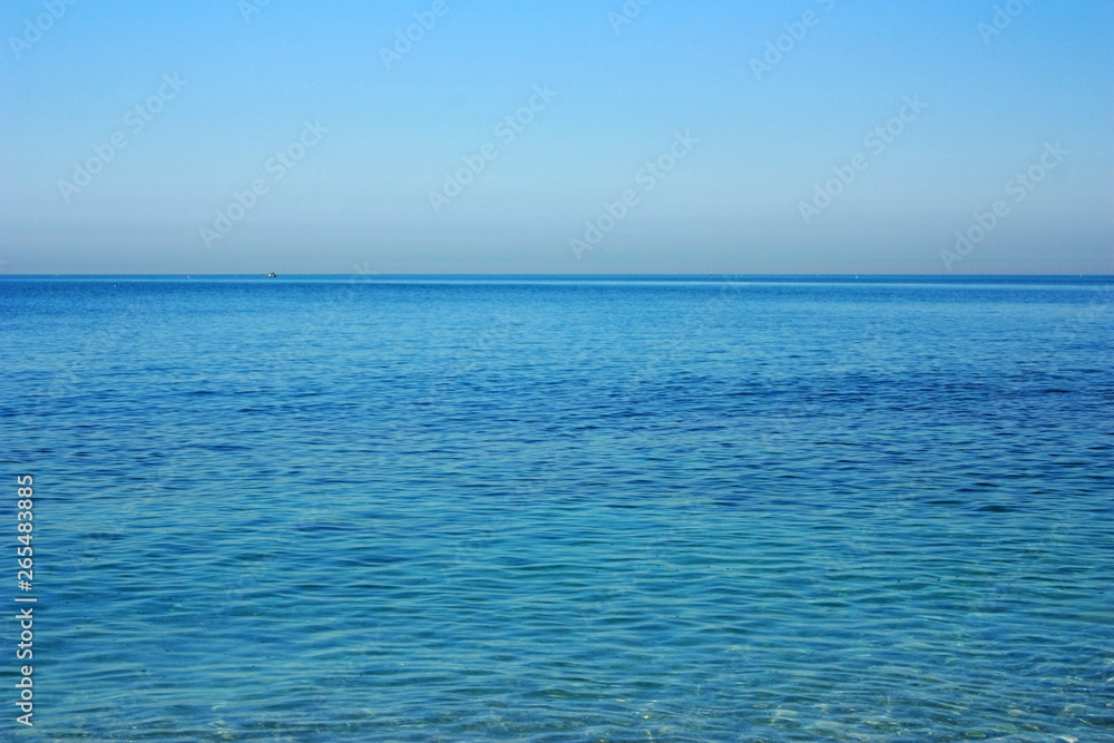 Blue surface of the calm sea