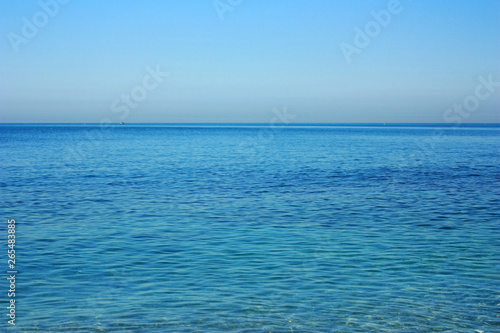 Blue surface of the calm sea