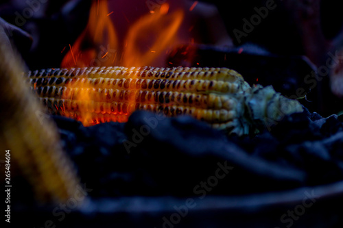 corn in fire