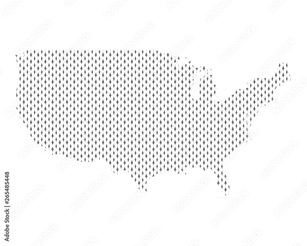 Karte der USA in rechten Maschen