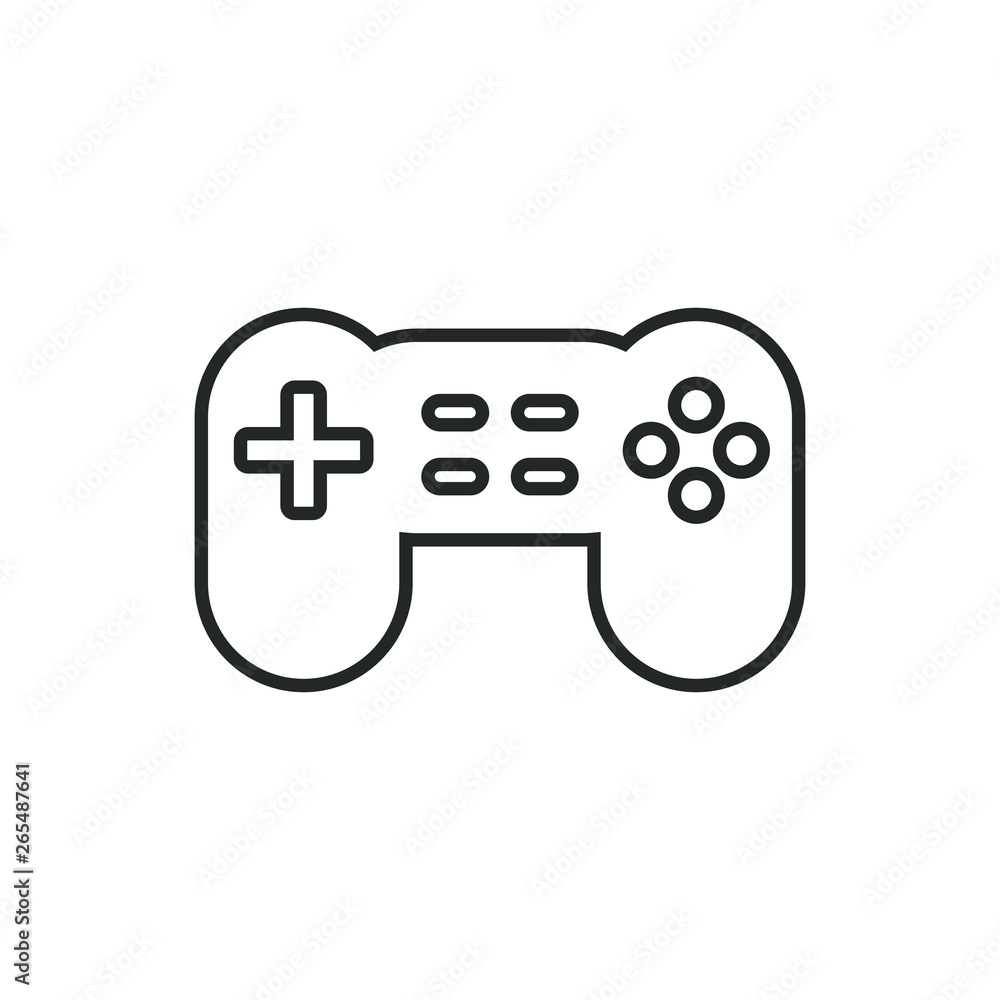 Joystick sign icon in flat style. Gamepad vector illustration on white isolated background. Gaming console controller business concept. Joystick sign icon in flat style. Gamepad vector illustration on white isolated background. Gaming console controller business concept.