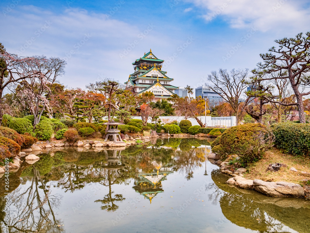 Osaka Castle Keep Reflection
