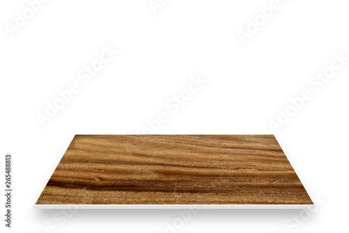 wooden table isolated on white background