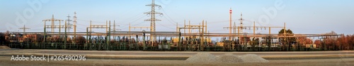 Panorama vom Umspannwerk am Kernkraftwerk Gundremmingen