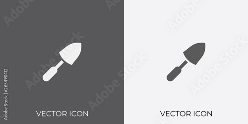 Light & Dark Gray Icon of Trowel For Mobile, Software & App.. Eps. 10.