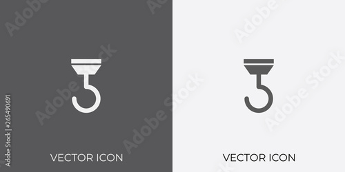 Light & Dark Gray Icon of hook For Mobile, Software & App.. Eps. 10.