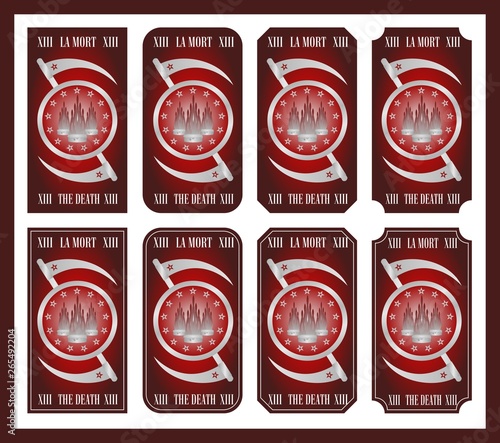 The Death Tarot of the symbols red and white photo