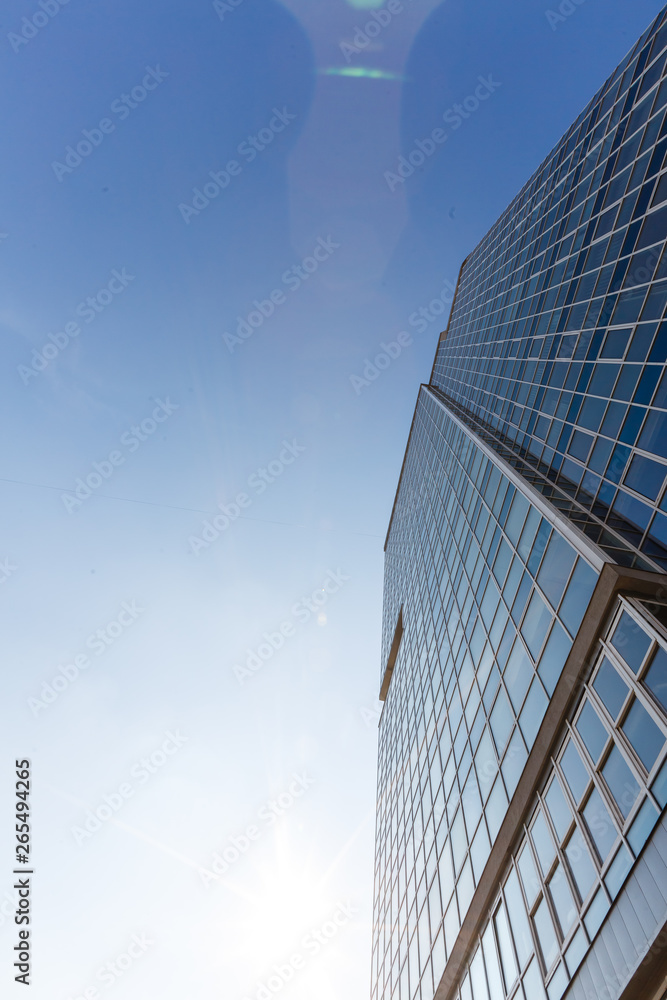 High skyscrapers on a sunny day
