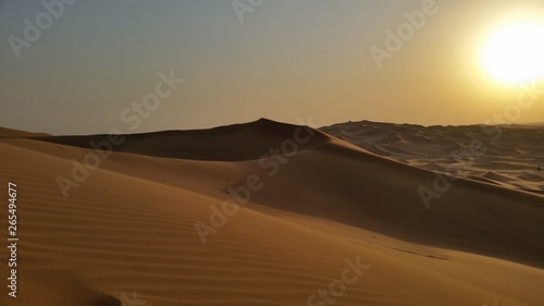 Dubai sunset in the desert