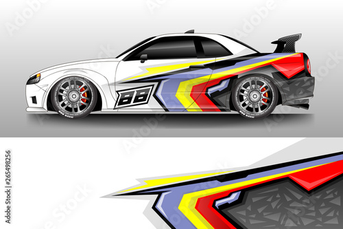 Car wrap design abstract strip and background for Car wrap and vinyl sticker