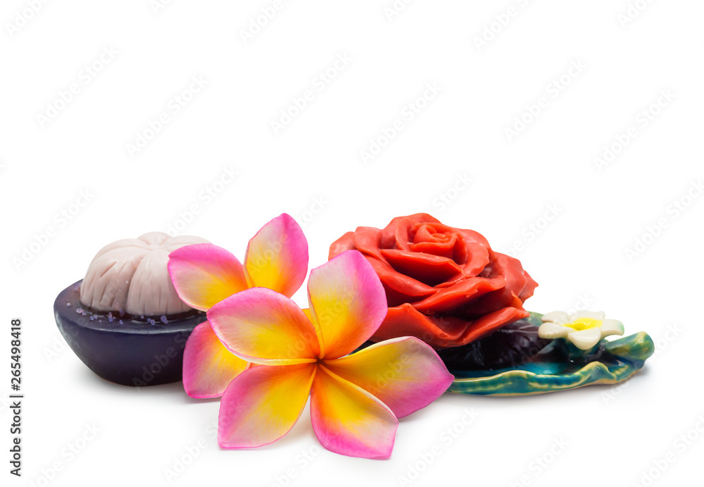 Beauty and fashion with spa on white background. (clipping path)