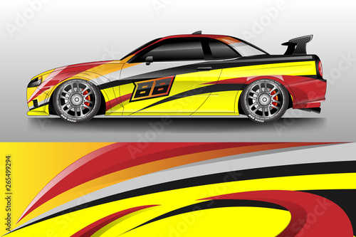 Car wrap design abstract strip and background for Car wrap and vinyl sticker