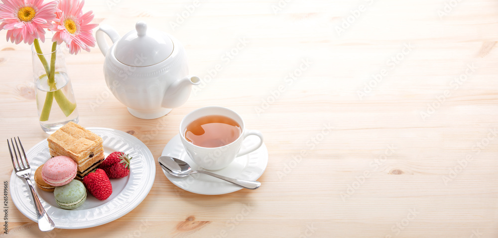macarons and tea for dessert macarons and tea for dessert