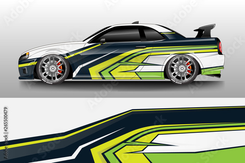 Car wrap design abstract strip and background for Car wrap and vinyl sticker