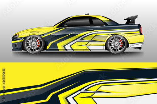 Car wrap design abstract strip and background for Car wrap and vinyl sticker