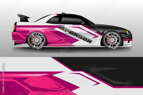 Car wrap design abstract strip and background for Car wrap and vinyl sticker