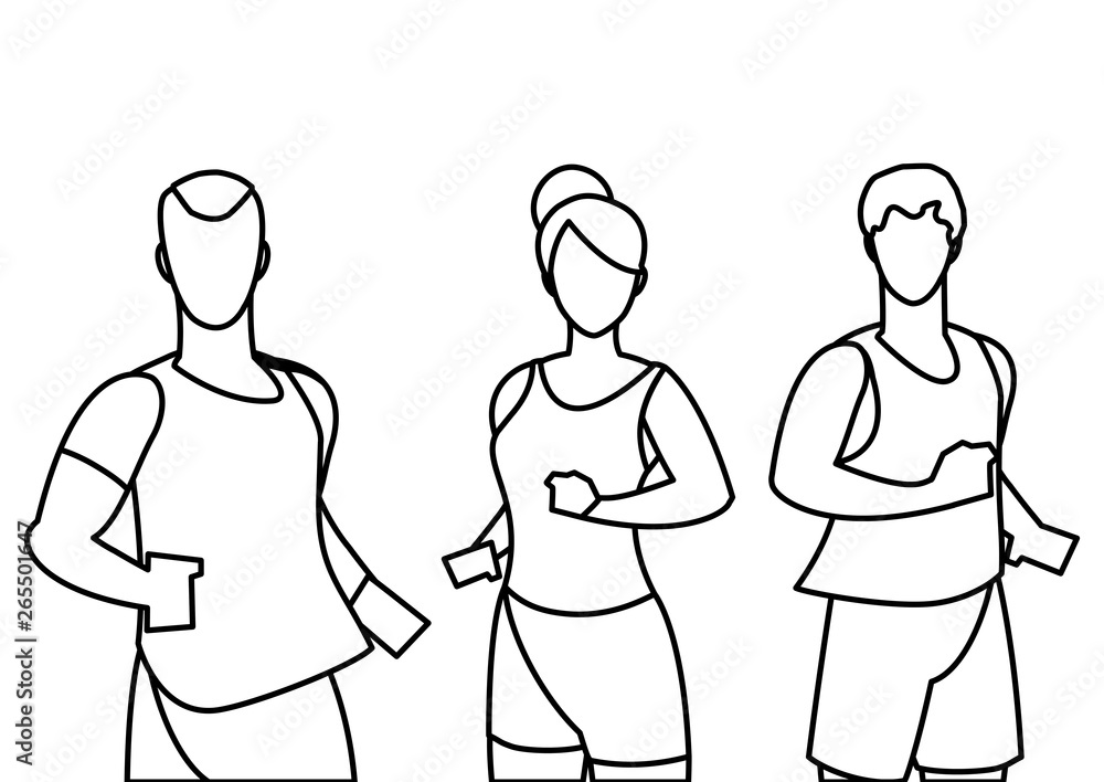 athletics group people running characters athletics group people running characters
