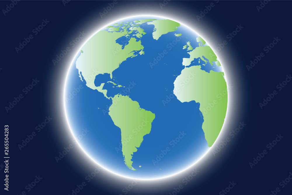 Fototapeta premium World map isolated on white background. Earth, globe icon. Vector