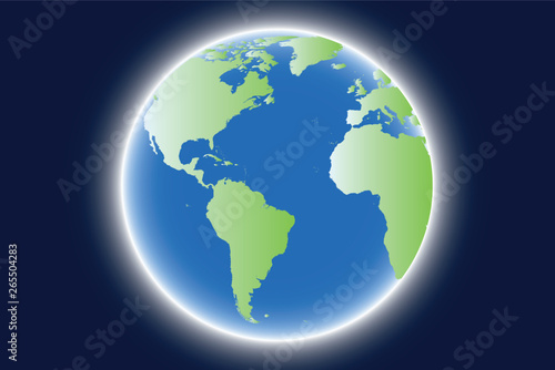 World map isolated on white background. Earth, globe icon. Vector