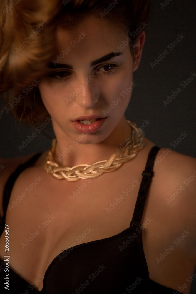 Artistic Closeup Photo Young Woman