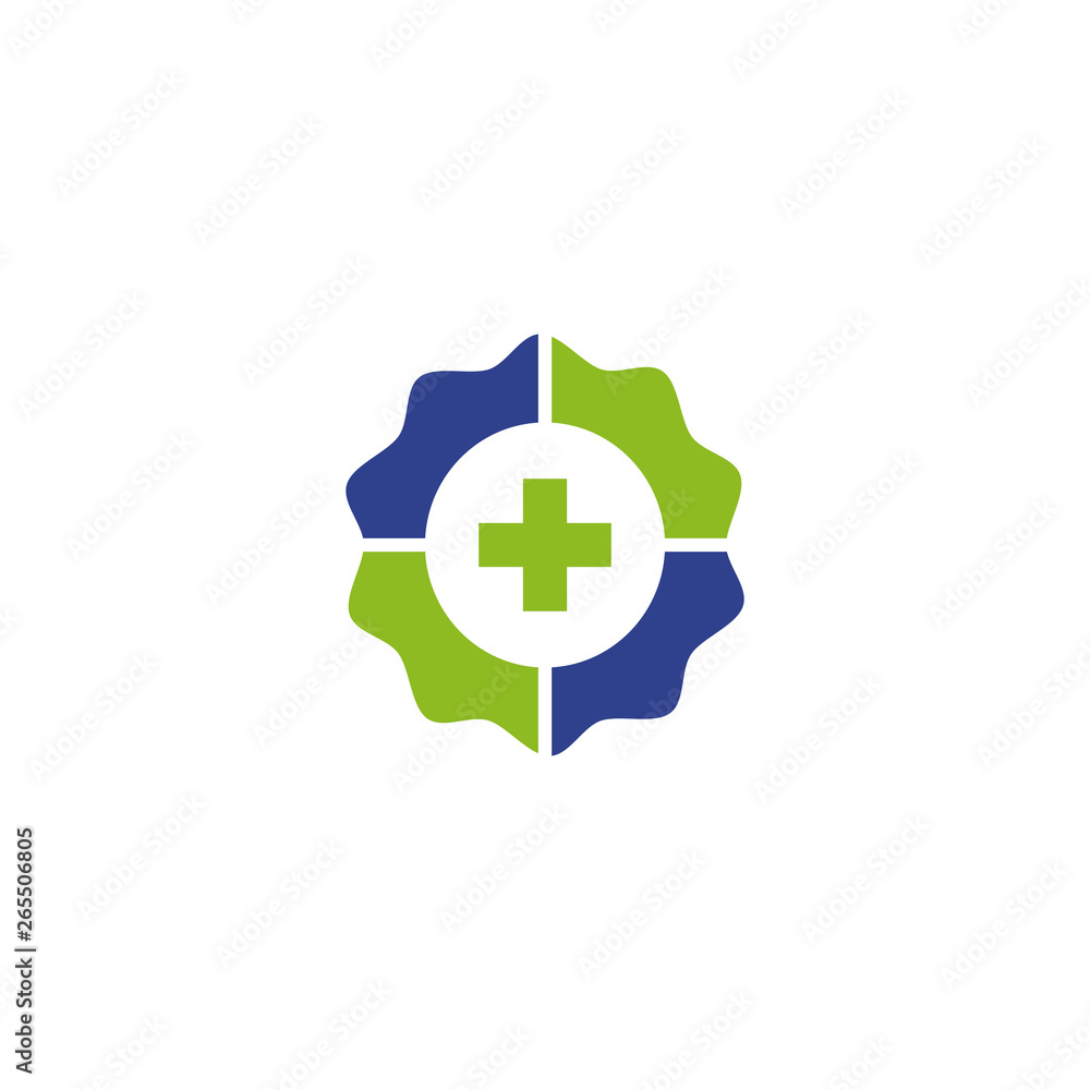 Obraz premium Medical and health care logo design vector template