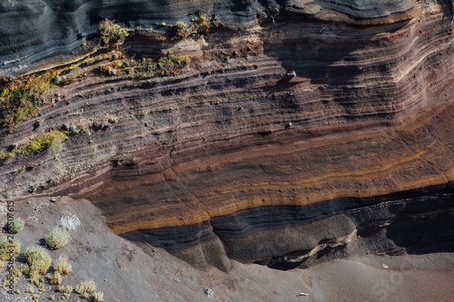 stratum of Earth crust in cross-section, abstract background