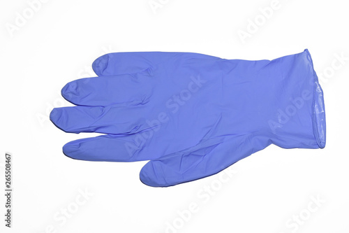 Purple Nitrite Glove,isolated on white with clipping path