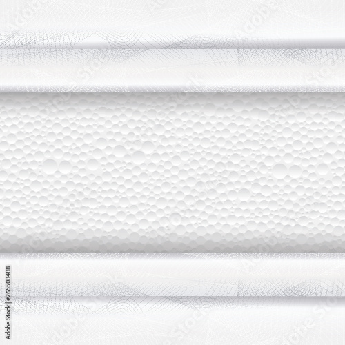 Asbtract background design. Landing page template with think web and texture of closeup detail  white polystyrene foam.